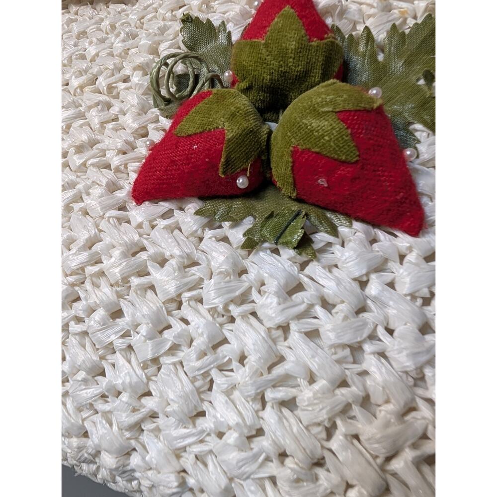 Vintage Magid Straw Strawberry Tote Bag Handbag Woven Raffia Cottagecore... - Picture 4 of 16